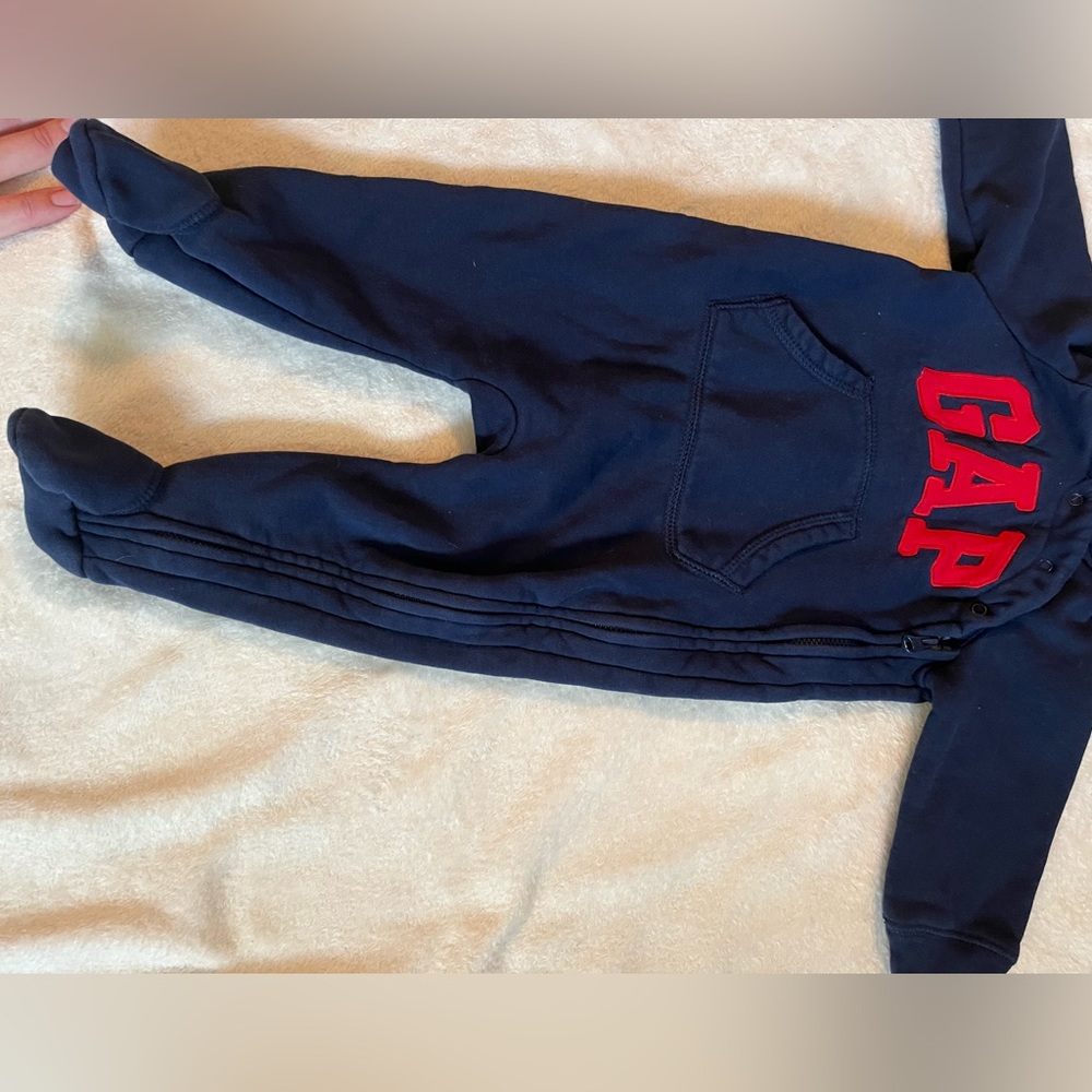 🎉 HP 🎉 Baby GAP onesie fleece zip 6 mo - Picture 4 of 9
